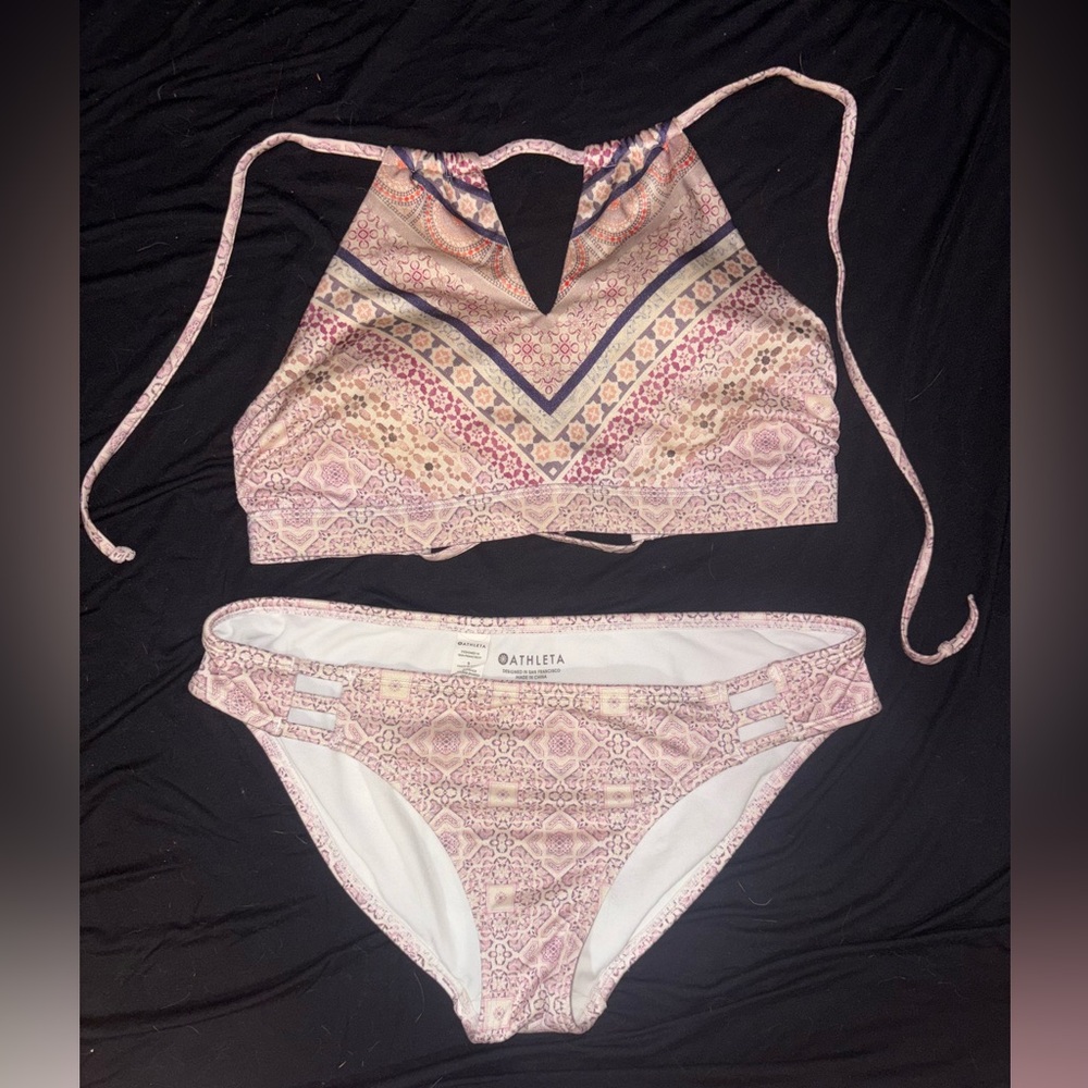 Athleta Multicolor Patterned Bikini Set - image 1
